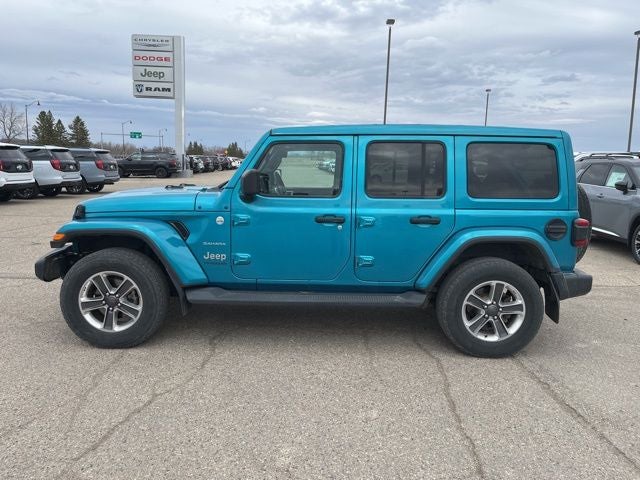 Used 2020 Jeep Wrangler Unlimited Sahara with VIN 1C4HJXEN7LW136205 for sale in Albert Lea, Minnesota