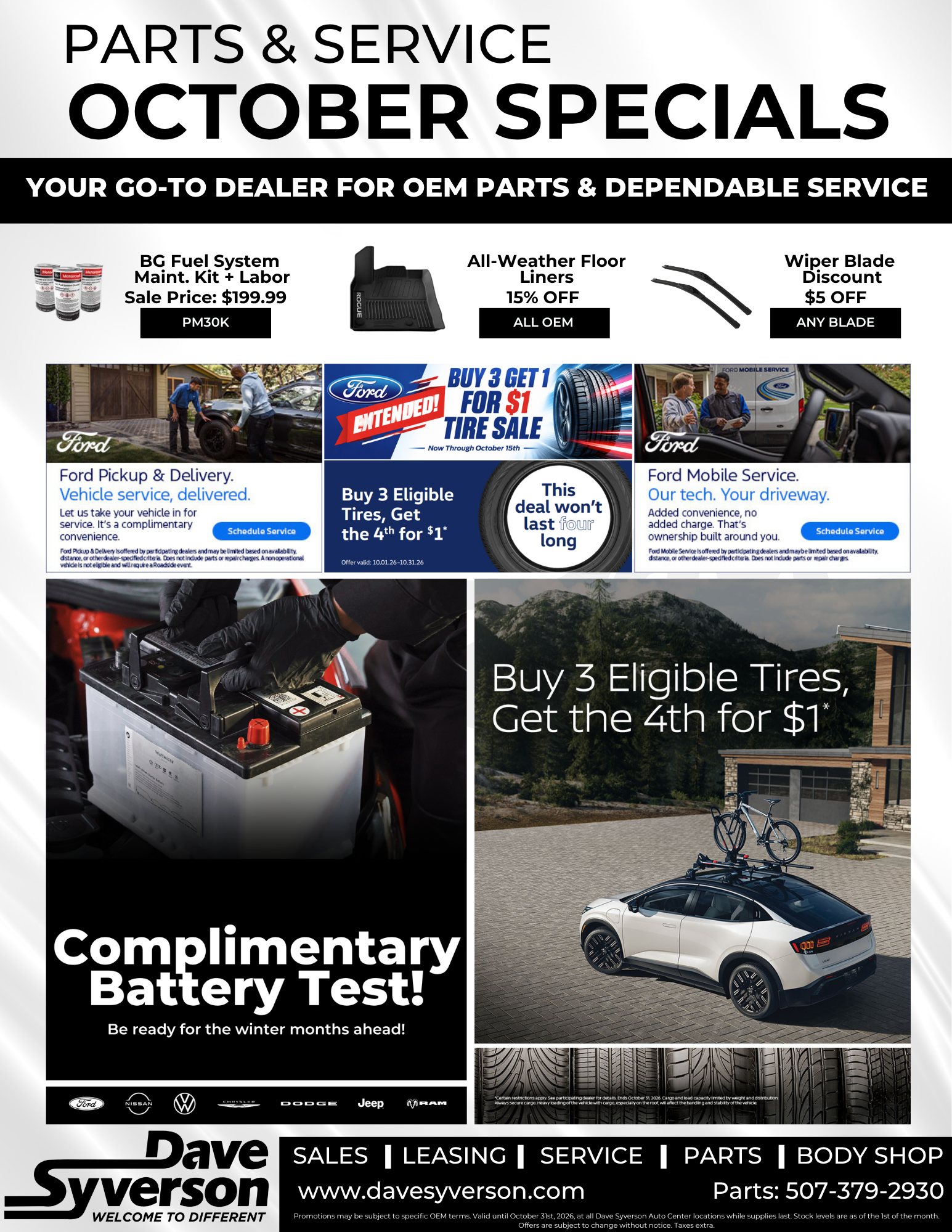 Monthly Specials